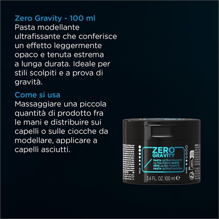 Kemon Zero Gravity Pasta Modellante Ultrafissante 100ml in Barber Shop