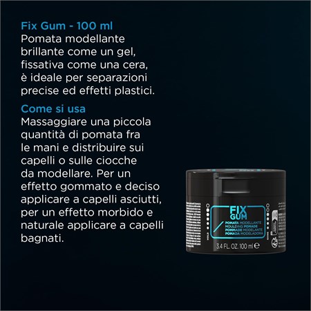 Kemon Fix Gum Pomata Modellante Brillante 100 ml in Barber Shop