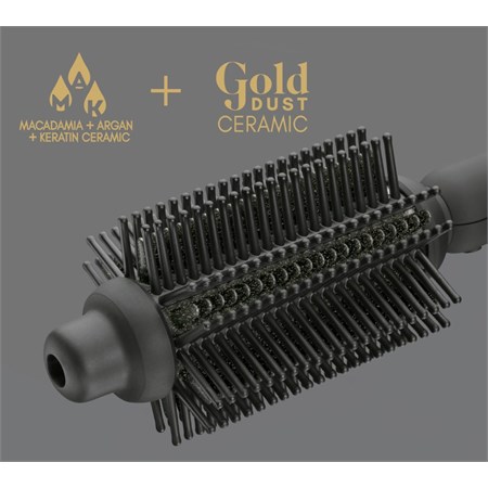 Diva Styling Precious Metals Gold Dust Full Volume, Curling & Styling Hot Brush Pro326 in Accessori