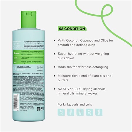 Imbue Imbue Conditioner Cleanse Curl 02 Respecting Capelli Ricci 400ml in Capelli