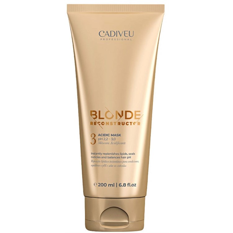 Cadiveu Cadiveu Blonde Reconstructor Acidic Mask pH 2,2 - 3,0 N.3 200ml Maschera Acidificante Capelli Biondi