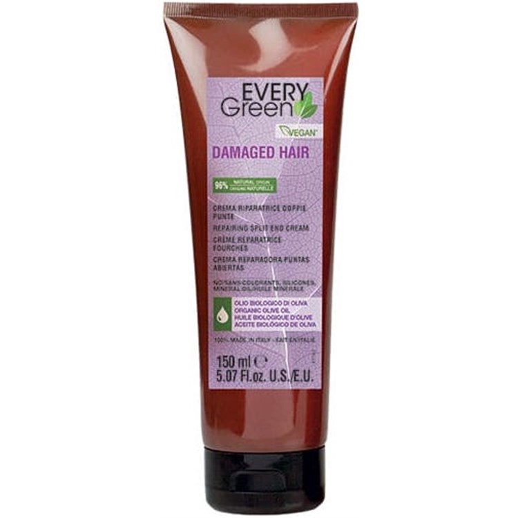 EveryGreen EveryGreen Damaged Hair Crema Riparatrice Doppie Punte 150ml Ristrutturante Capelli Danneggiati