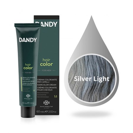 Lisap Lisap Dandy Hair Color For Man Silver Light - Argento Chiaro 0.18 60 ml in Capelli Uomo