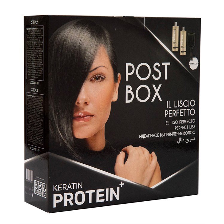 Keratin Protein Keratin Protein Kit Post Trattamento 3pz Shampoo Condizionatore e Spazzola